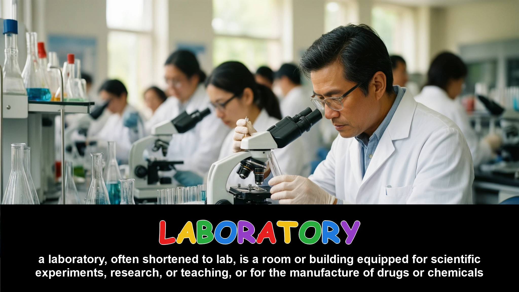 English Illustration for laboratory